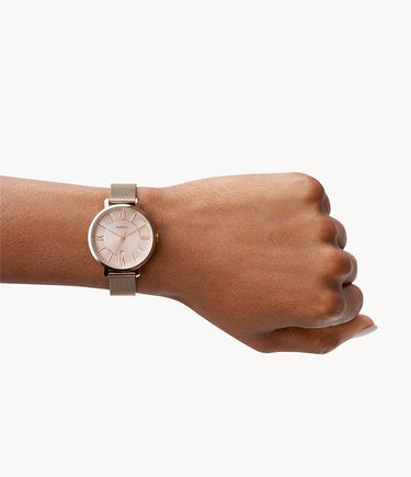 Fossil Armbanduhr Uhr Jacqueline 3-Zeiger-Werk Milanaise Edelstahl karamellfarben ES5120 UHR